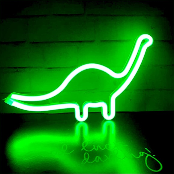 Neon Green Dinosaur Animal Kid/Teen Wall Room Party Birthday Gift Decor LEDLight - Picture 3 of 5